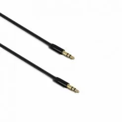 METRONIC Câble Audio Jack Stéréo 3,5 Mm Mâle/mâle+fiche Métal 1,2 M - Noir