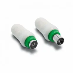 METRONIC Fiche TV (lot De 2) Blindée 9 Mm Mâle+ Fem. - Blanc