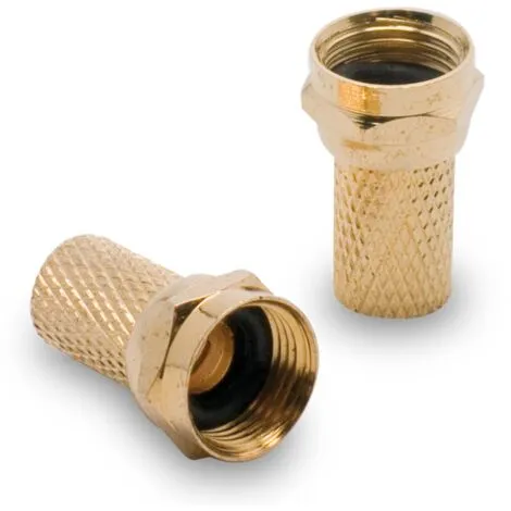 METRONIC Fiches F À Visser Doré - 2pcs 1 METRONIC Fiches F À Visser Doré - 2pcs