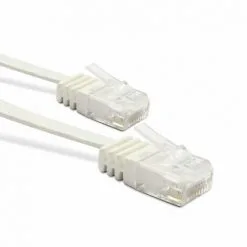 METRONIC Câble Ethernet RJ45 CAT 6a Mâle/mâle Droit Plat - FTP 3 M - Blanc
